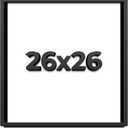 26x26 Shadow Box Frame Black | 1 Inch Deep Solid Wood Shadowbox Display Frame | UV Resistant Acrylic Plexiglass, Acid Free Backing, and Hanging Hardware | Dugan Picture Frame Style