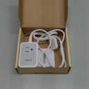 Short Flat Extension Cord, TESSAN Small Power Strip with 3 USB Port (1 USB C), 3 Outlets Small Charging Station, 3 ft Slim Plug for Cruise Travel Office School Dorm Room Essentials (Gray)