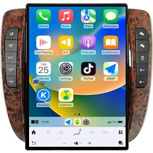 Qualcomm Car Radio for GMC Yukon Chevrolet Silverado Tahoe Suburban 2007-2013 Radio Carplay Android Auto Upgrade 8+128G Android 13 13.8 Inch 2K Screen WiFi GPS BT5.0 FM/AM Backup Camera(for Auto AC)