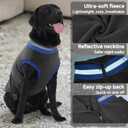 Lelepet Fleece Dog Sweater Zip Up Dog Fleece Jacket Reflective Warm Sweatshirt for Cold Weather Soft & Lightweight Pet Sweater Vest for Puppy Small Medium Large Dogs L