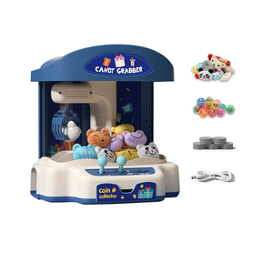 Mini Doll Grabber Toy, 10 Dolls 10 Eggshells 20 Multifunctional Music Light Doll Claw Machine for Boy Girl with The Sense of Being in The Game Hall (Type 1)