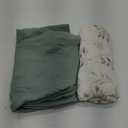 Blissful Diary Muslin Changing Pad Cover for Girls Boys, Ultra Soft Breathable Cotton, Baby Diaper Change Table Pad Covers, 2Pack (Roman Green&Leaf)