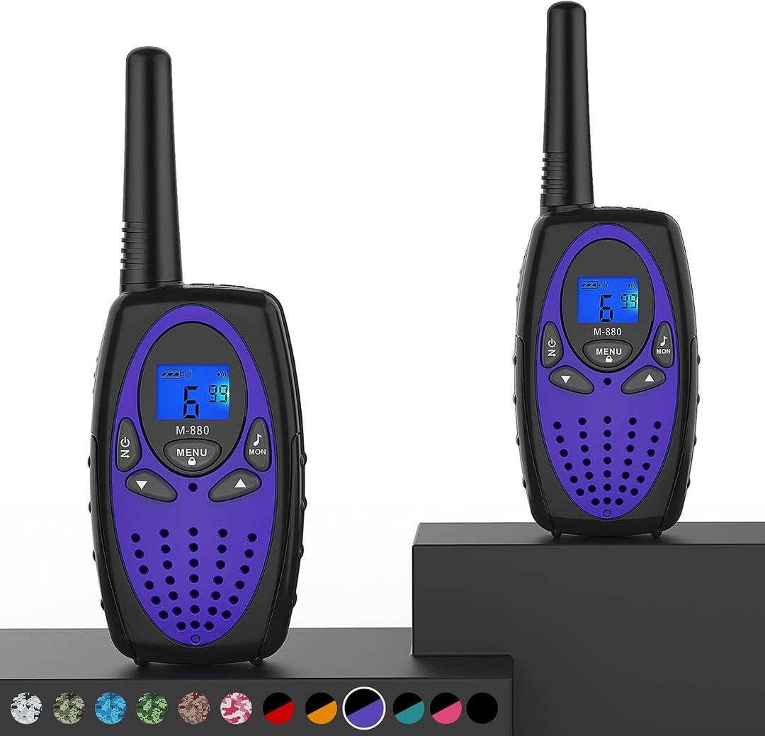 Topsung M880 Walkie Talkies for Adults Toys for Kids (Violet 2 Pack)
