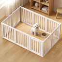 Dog Playpen, Clear Dog Pen, Dog Pen Indoor, Easy to Install and Remove Dog Play Pen, Puppy Playpen Suitable for Dogs, Cats,Dog Playpen Indoor (White, 23.6 inch Height, 10 Panels)