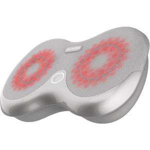 Homedics Dual Shiatsu Foot Massager with Heat, Deep-Kneading Massage, Pain Relief and Muscle Recovery, Relaxes Feet, Toe-Touch Controls, Soft Mesh Fabric, Portable for Home and Office