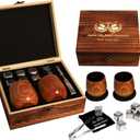 Charred Wooden Bourbon Drinking Glass, Bourbon Gifts for Men, Handcrafted Premium Whiskey Glasses for Dad, Great Whiskey Gifts for Men, Perfect Presents for Boyfriend Father Friends, Wine Tumbler