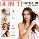 4-in-1 Hair Dryer Brush, Ionic Ceramic Titanium Hot Air Styler with ALCI Safety Plug, 3 Heat Settings for Frizz-Free Blowouts, Salon Volumizer and Straightener (Rose Gold)