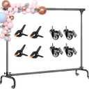Backdrop Stand, 10x7 FT Backdrop Stand for Parties with Wheels, Moveable and Adjustable Photo Banner Stand Background Stand for Wedding, Parties, Events Decoration