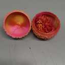 3D Printed Dragon Egg, Dragon Eggs with Dragon Inside, Articulated Crystal Dragon Fidget Toy, Dinosaur Eggs Toy, Fidget Toy for Teen Boy Kid (Silk Red- 12inch)