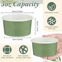 Maxdot 60pcs 5oz Dessert Cups, Disposable Ice Cream Cups, Paper Frozen Yogurt Bowls, for Hot and Cold Foods, Suitable for Gelato or Mousse