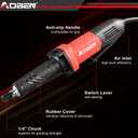 AOBEN Electric Die Grinder 1/4" Collet, 28000 RPM Power Straight Grinder Tool, Heavy Duty for Metal Grinding, Polishing, Deburring & Welding Repair, Ergonomic Grip