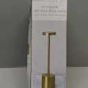 Simple Designs LD1083-CPR 12.75" Mushroom Magic Disc Dimming & Rechargeable Cordless 4-Way Touch Sensor Stick Desk Lamp, Copper