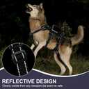 Escape Proof Dog Harness for Large Medium Sized Dogs Six Point Adjustable, Service Dog Vest Harness and Leash Set, No Pull Dogs Harnesses with Handle, Dog Harnesses for Walking(Black, M)