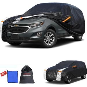 Chevrolet Equinox Car Cover 100% Waterproof All Weather, Gift with Towel, 10 Layers SUV Car Cover Custom Fit 2005-2026 Chevry Equinox, Full Exterior Covers Rain Sun UV Protection with Door Zipper.