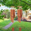 Vinsot 2 Pieces Bamboo Wind Chimes for Outside 30 Inches Wooden Classic Zen Rustic Chimes Deep Tone with Wind Catcher for Relaxation Patio Garden Indoor (Classic Bamboo)