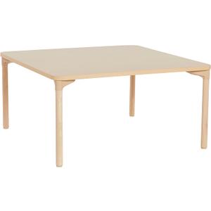 FDP Square All-Purpose Children's Activity Table (42 x 42 inch) with 22 inch Wood Legs for Grade-schoolers; Easy Clean Maple Laminate Tabletop, Great for Kid's at Home Playroom, Classroom, 14314-MPMG