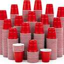 Lilymicky 1080 PACK 2 oz Plastic Shot Glasses, Mini Red Disposable Shot Cups for Parties, Carnivals, and Any Events