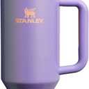 Stanley Quencher H2.0 Tumbler with Handle and Straw 40 oz | Flowstate 3-Position Lid | Cup Holder Compatible for Travel | Insulated Stainless Steel Cup | BPA-Free | Periwinkle Shimmer