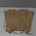 Retro Satin Corset Tops for Women Going Out Bustier Cute Bodice Tummy Control Bodysuit Shapewear S