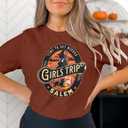Halloween Shirt Salem Witch Shirt: Women Girls Trip Salem Tshirt Funny Halloween Tees (Brown, M)