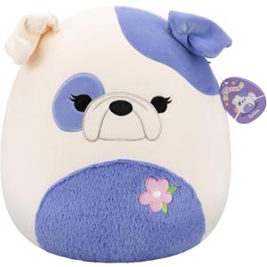 Squishmallows Original 14in Galina The Cream and Periwinkle Bulldog  Official Jazwares Plush (Large)