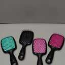 4 Pack Vented Detangling Hair Brush - Detangler Hairbrush with Soft Bristles for Effortless Tangle Free - Ideal for Wet Dry or Curly Damaged Hair for Women Men Kids (Black+Pink+Green+Magenta)