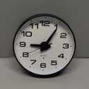 Night Light Wall Clocks Battery Operated, 8 Inch Silent Wall Clock for Bedroom Night Glow, Sound Control Luminous Wall Clocks for Living Room Decor, LED Wall Clock Modern for Kitchen Office