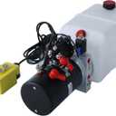 Hydraulic Pump DC-4499, 6 Quart Double Acting 12V Compatible with Dump Trailers (DC36)