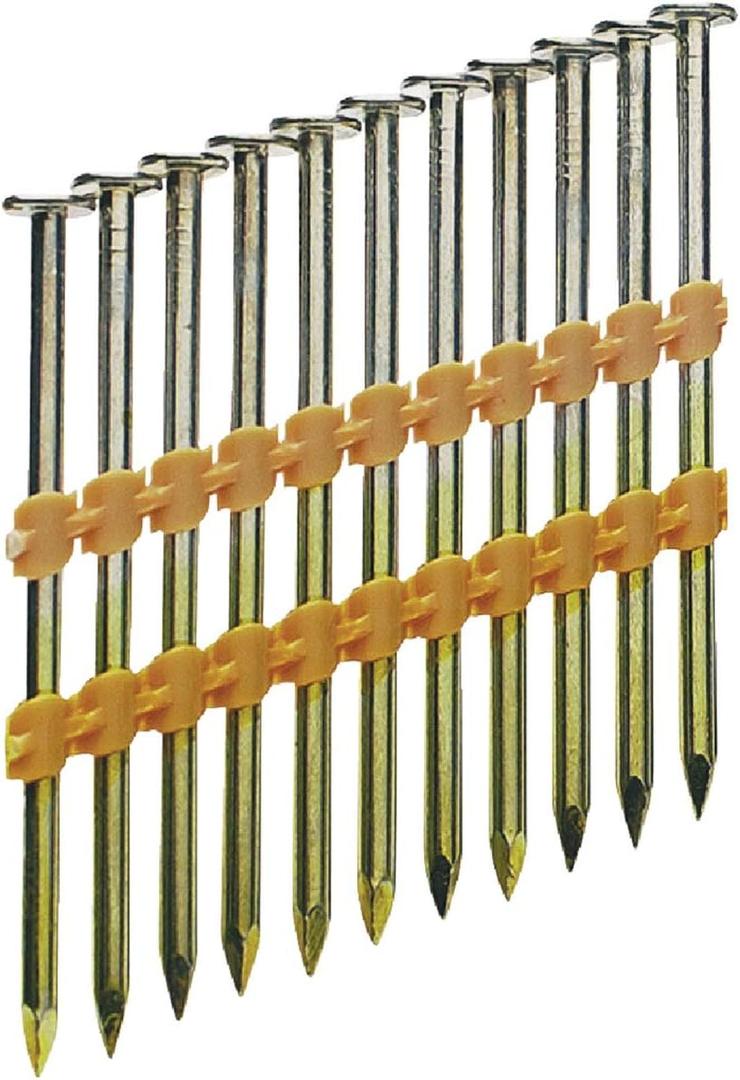 Grip-Rite GR408HG1M 3" x .120", 21-Degree Plastic Strip Round Head Framing Nails, Ring Shank, Galvanized, 1M Plastic Tub (1000 Count)