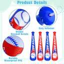 Fovths Inflatable Baseball Bats Bulk 12 Pack 22 Inch Blow Up Baseball Party Favors Red & Blue Sports Theme Inflatable Sports Bats for Birthday Party Decorations Game Prizes Event Supplies