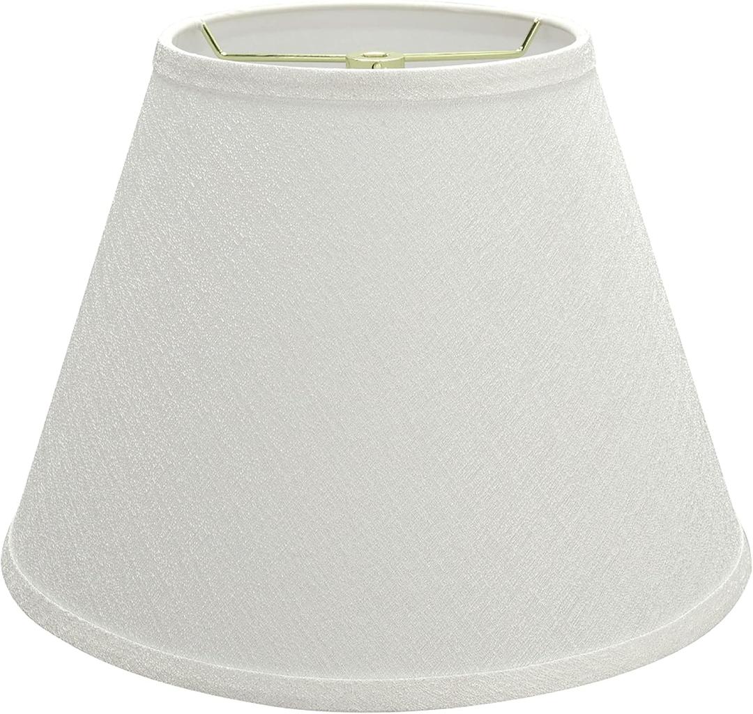 Aspen Creative 32685 Transitional Empire Shape Spider Construction Lamp Shade, White, 7" Top x 13" Bottom x 9-1/2" Slant Height