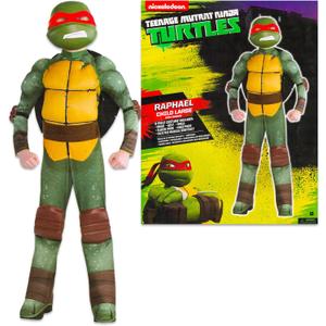 Nickelodeon Teenage Mutant Ninja Turtles Costumes for Boys - TMNT Halloween Costume for Kids with Muscle Bodysuit, Mask, Shell, More (Raphael, 12-14)