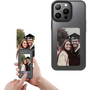 DIY E-Ink Smart Phone Case Rear Projection Ink Case Customizable Instantly Display Photo Personalize Ink Phone Case Back Cover (Black, iPhone 14 PRO MAX)