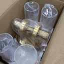 Wall Sconces Set of Two, Hardwired Brushed Gold Bathroom Sconces Wall Lighting with Clear Glass, Modern Sconces Wall Decor Set of 2 Bathroom Light fixtures for Mirror Hallway (Bulbs Not Included)