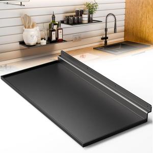 1 Pack Slatwall Shelves,17X8 Inch Large Slat Wall Shelves,Heavy Duty Slatwall Accessories,Black Metal Wall Shelves for Retail Display Shelves,Garage Organize,Home Storage