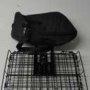 LIQING Bike Basket Front Folding Bicycle Basket with Removable Liner Bag, Quick Release Design Metal Ebike Basket for Adult Women/Men Carrying Dogs, Pets, Fruit & Grocery (XL-Black)