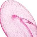 Women Flip Flops Jelly Shoes Thong Sandals Flat Slides Clear Jellies Pool Slippers Bathroom Summer Beach Size 8 Ladies Non Slip Dress Comfortable Quick Drying Soft (Pink)