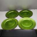 SARO LIFESTYLE Classic Design Charger Plates (Set of 4) (Green)