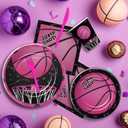 APOWBLS Girl's Basketball Party Decorations Supplies for Birthday Baby Shower, Sports Theme Pink Basketball Birthday Decorations Tableware, Paper Plate, Cup, Napkin, Disposable Cutlery, Serves 24
