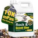 Teexpert 1 Gallon Rock Glue for Landscaping  Strong Pea Gravel Glue & Stone Glue Mulch Glue for Rock Adhesive Binder Sticky Rock Glue for Outdoor Landscape Walkways, Yards, Patios, Driveways