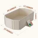 Foldable Kids Bathtub, Portable Baby Bathtub for Newborns to Toddlers, Collapsible Toddler Bath Tub for Shower & Travel, Infant Bath Tub with Non-Slip Base, Space Saving, White