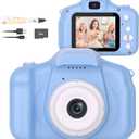 Mafiti Kids Camera,26MP HD Mini Selfie Digital Camera for Kids,Toddler Camera1080P Video,Outdoor Toy for Holiday,Birthday Xmas Gift for 3-8 Years Old Girl Boy,Blue
