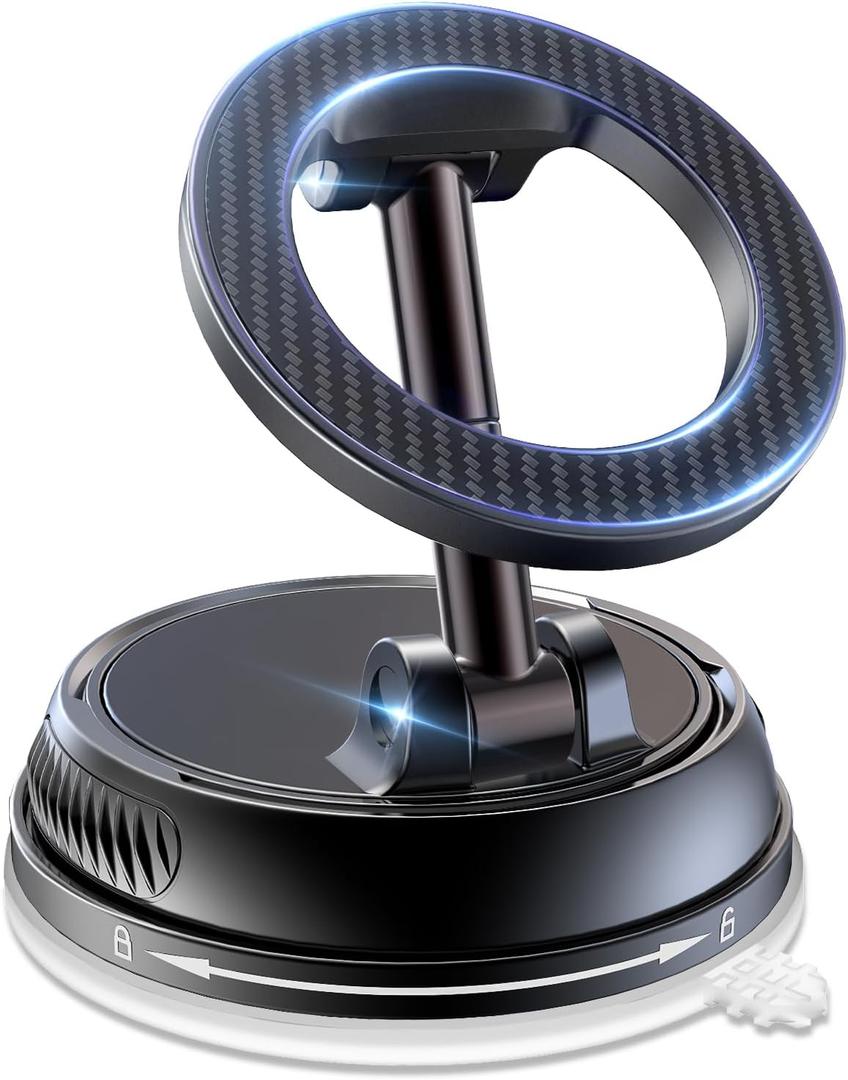 Car Phone Holder for Magsafe,[122+LBS Strongest Suction & 2400gf Magnetic],360 Adjustable,Phone Holders for Your Car,Car Phone Mount,Car Accessories for Your Car/Gym/Mirror Mount for iPhone&Android