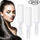 Boao 3 Pieces Barber Combs Flat Top Clipper Combs Hair Cutting for Flat Top and Clipper Cuts(White)