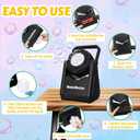 Bubble Machine, Automatic Bubbles Blower for Kids Toddlers, 360 Leak-Proof & 90 Adjustment Battery Operated Bubble Toys with LED Light - Gifts for Boys, Girls, Outdoor, Birthday, Halloween Party (Black)