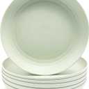 Juvale Wheat Straw Unbreakable Dinner Plates - Microwavable & Dishwasher Safe Wheat Straw Plate Set (Green, 6-Pack, 9-Inch)