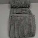 Bedsure GentleSoft Grey Throw Blanket for Couch - Cozy Soft Blankets for Women, Cute Small Fleece Throws for Girls, Light Grey, 25x35 Inches