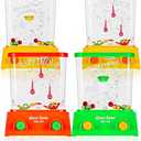 Gejoy 4 Pieces Water Games Handheld Water Ring Toss Handheld Game Mini Retro Games Pastime Toys Car Toys Birthday Party Favor for Kids Children Gifts(Chic Style)