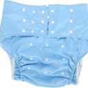 Cloth Diapers for Adults,Adult Pocket Diaper, Fleece Cloth AdjustableNappy Pant Prevent Side Leakage Washable Reusable Diaper Pants for Incontinence Care (Light Blue)