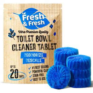 Disposable Toilet Bowl Cleaners(30 Tablets) Odor Eliminator, Fresh Scent, Multipurpose Residential and commercial Cleaners 2-3 week Lasting Toilet Bowl Cleaner (1 Count (Pack of 30))